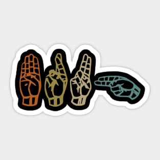 Bruh Asl Sign Language Sticker